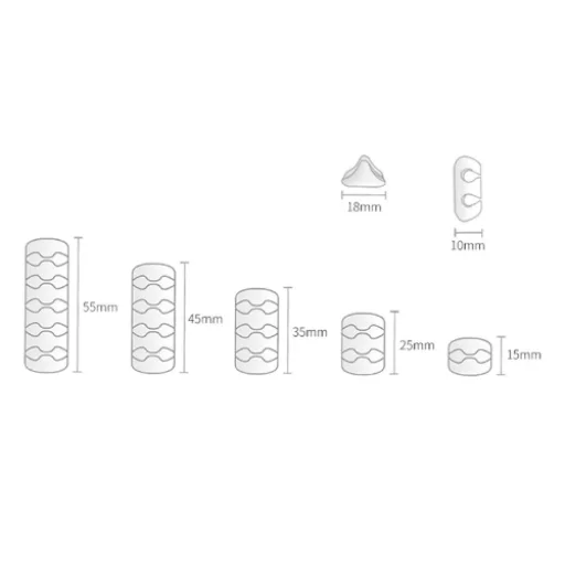 Kábelrendszerező csomag, Fehér