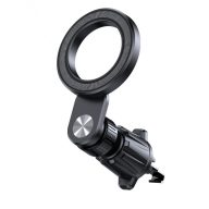   Elforgatható mágneses autós telefontartó szellőzőrácsra, Fekete