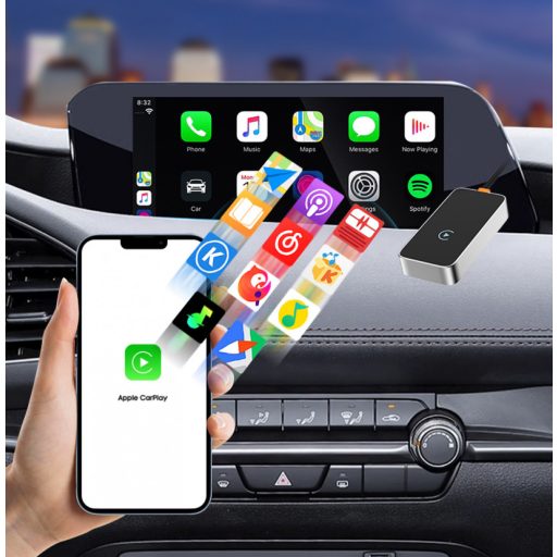 Vezeték nélküli carplay adapter, Fekete
