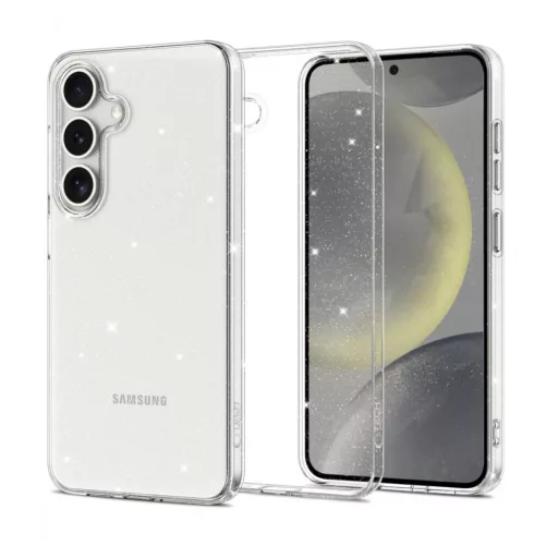 Samsung Galaxy S25 csillámos szilikon hátlap, Átlátszó