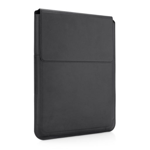 Bőrhatású multifunkciós laptoptartó, Fekete