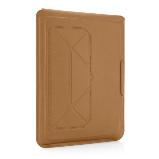 Bőrhatású multifunkciós laptoptartó, Barna