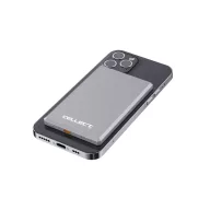 Extra vékony mágneses powerbank, 5000 mAh, Szürke