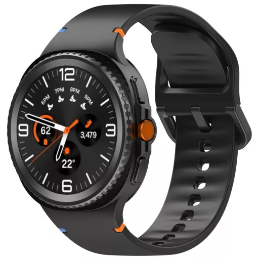 Samsung Galaxy Watch 8/Classic szil. óraszíj,22mm,Fekete