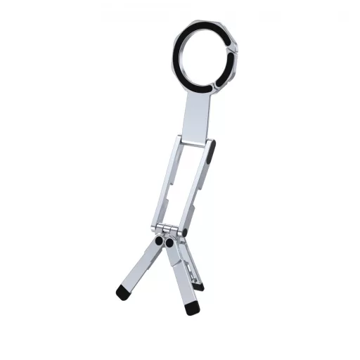 Mágneses mini alumínium tripod selfie stick összecsukható, Ezüst