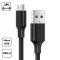 USB-A - Micro USB adatkábel, 1m, Fekete