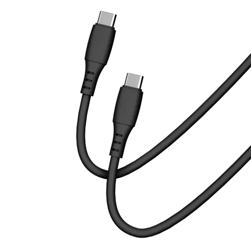 Extra puha szilikon adat és töltőkábel, Fekete