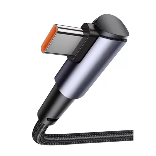 Szövet adatkábel 100W Type-C - Type-C 2m, Fekete