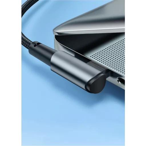 Szövet adatkábel 100W Type-C - Type-C 2m, Fekete