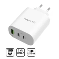 Hálózati gyorstöltő adapter 100W, Fehér