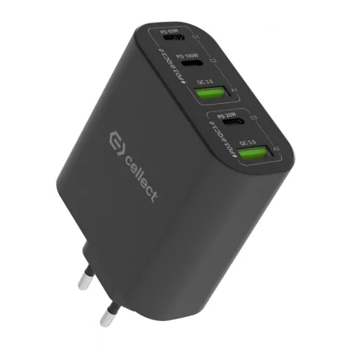 Hálózati gyorstöltő adapter 120W, Fekete