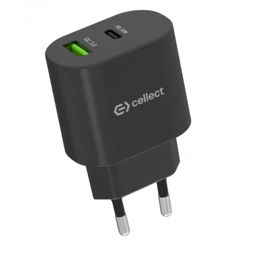 Hálózati gyorstöltő adapter 30W, Fekete