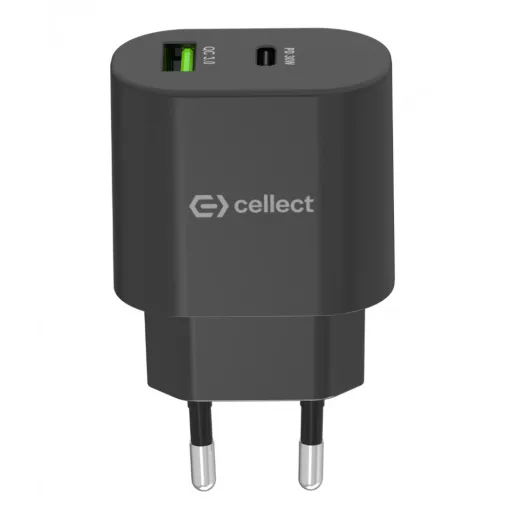 Hálózati gyorstöltő adapter 30W, Fekete