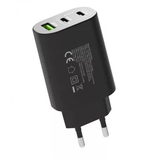 Hálózati gyorstöltő adapter 65W, Fekete