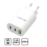 Hálózati gyorstöltő adapter 65W, Fehér