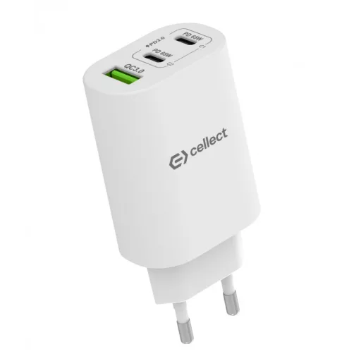 Hálózati gyorstöltő adapter 65W, Fehér