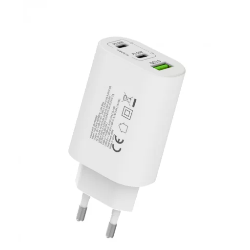Hálózati gyorstöltő adapter 65W, Fehér