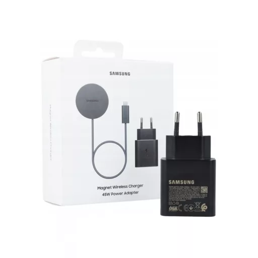 Samsung Wireless töltőpad, 45W hálózati töltővel, sötét szürke