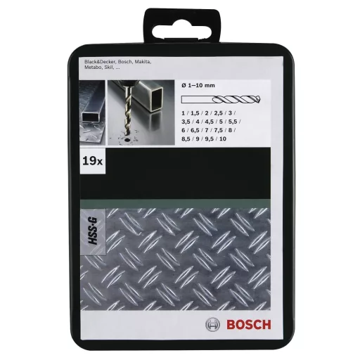 Bosch Accessories 2609255062 HSS Fém spirálfúró készlet 19 részes Csiszolt DIN 338 Hengeres befogószár 1 készlet