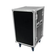   Omnitronic Rack Profi 19 collos rack 18 ME Fa Fogantyúval, Görgőkkel