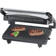   Elektromos kontaktgrill fekete, nemesacél, Clatronic MG 3519