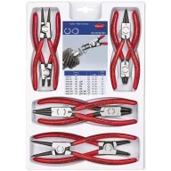   Knipex 00 20 04 V01 Seeger gyűrű fogó készlet Alkalmas Külső- és belső csapágygyűrűk 19-60 mm, 12-25 mm 10-25 mm, 19-60 mm Hegy forma Egyenes, Hajlított, 90°