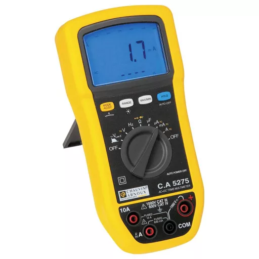 Chauvin Arnoux C.A 5275 Kézi multiméter digitális Fröccsenő víz ellen védett (IP54) CAT III 1000 V, CAT IV 600 V Kijelző (digitek): 6000