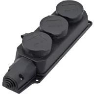   interBär 9006-004.01 Hálózati elosztó 3 részes Fekete Dugó nélkül 1 db