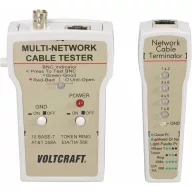   Koax kábel teszter, UTP, LAN hálózati kábel teszter RJ45, BNC csatlakozókhoz, kábelekhez Voltcraft CT-1