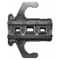   Rennsteig Werkzeuge 629 050 3 0 1 Krimpelő betét Szigeteletlen lapos dugaszolós csatlakozók Alkalmas fogó Csatlakozódugó szélessége 4,8/6,3 mm 0.5 - 6 mm²