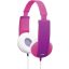 Fejhallgató gyermekeknek, hangerőszabályozóval, lila/rózsaszín, JVC HA-KD5-VE