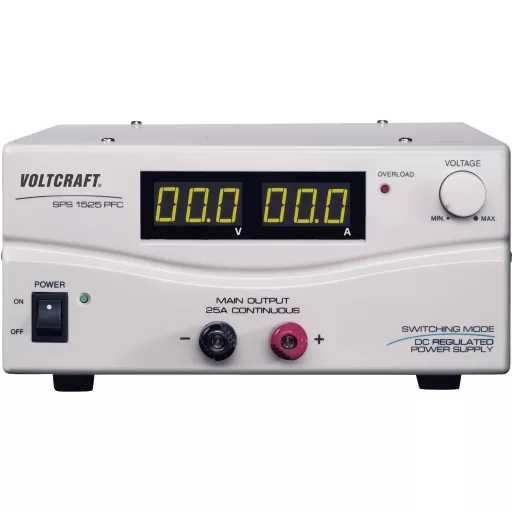 Labortápegység, szabályozható VOLTCRAFT SPS 1525 PFC 3 - 15 V/DC 2 - 25 A 375 W Remote Kimenetek száma 1 x Kalibrált ISO