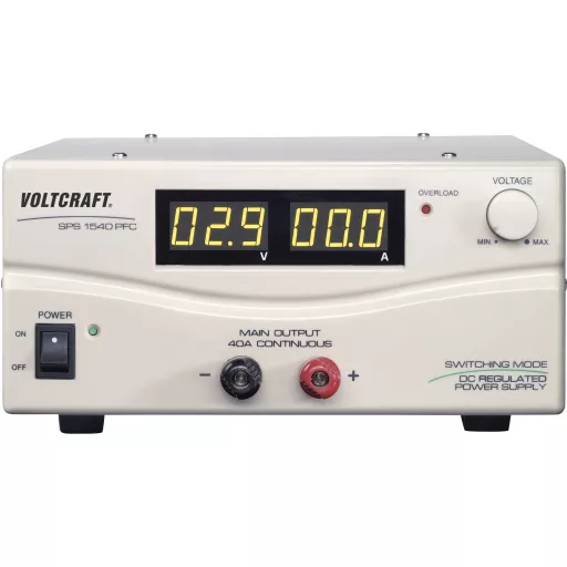 Labortápegység, szabályozható VOLTCRAFT SPS 1540 PFC 3 - 15 V/DC 4 - 40 A 600 W Remote Kimenetek száma 1 x Kalibrált ISO