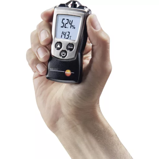 testo 610 Légnedvesség mérő Kalibráció (ISO) 0 % rF 100 % rF Olvadáspont-/penészesedés jelző