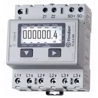   DIN sínre szerelhető 3 fázisú digitális fogyasztásmérő 1500A, MID hiteles, Finder 7E.56.8.400.0010