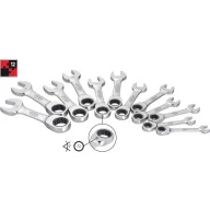   Vigor V2821 Racsnis gyűrűs csavarkulcs készlet 12 részes Kulcsszélesség (metrikus) 8 - 19 mm