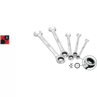   Vigor V2820 Racsnis gyűrűs csavarkulcs készlet 5 részes Kulcsszélesség (metrikus) 8 - 19 mm