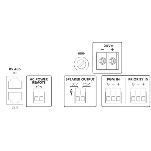 Monacor PA-1250D ELA erősítő 250 W
