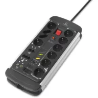   Túlfeszültségvédős master-slave elosztó 10 részes, fekete/ezüst, Renkforce 1296315