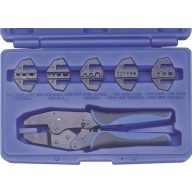   Kunzer 7CZ06 Krimpelő fogó készlet 6 részes Szigetelt kábelsaruk, Szigeteletlen kábelsaruk, Érvéghüvelyek 0.5 - 16 mm² Cserélhető krimpelőbetéttel