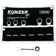   Kunzer 7RRS06 Racsnis gyűrűs csavarkulcs készlet 6 részes Kulcsszélesség (metrikus) 8 - 13 mm