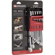   Facom 440.JP14PB 440.JP14PB Racsnis csavarkulcs készlet 14 részes Kulcsszélesség (metrikus) 7 - 24 mm
