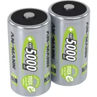   Góliát akku D NiMH, 1,2V 5000 mAh, 2 db, Ansmann maxE HR20, LR20, D, AM1, XL, MN1300, 813, E95, LR20N, 13A