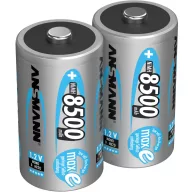   Góliát akku D NiMH, 1,2V 8500 mAh, 2 db, Ansmann maxE HR20, LR20, D, AM1, XL, MN1300, 813, E95, LR20N, 13A