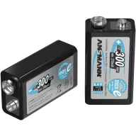   9V akku NiMH 8,4 V 300 mAh, Ansmann maxE 6LR61, HR6F22, HR9V, HR22, 6LR21, 6AM6, 6LP3146, MN1604, E Block