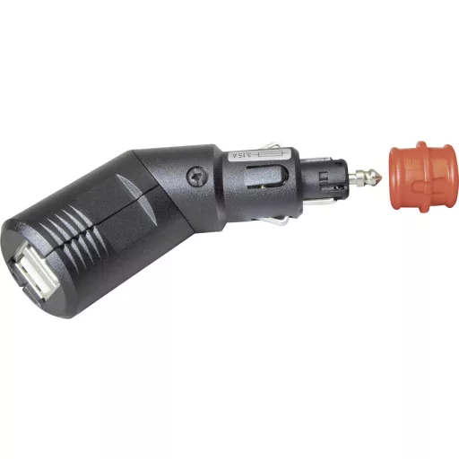 ProCar Ferde kétutas USB töltőcsatlakozó Terhelhetőség max.=5 A Adapter 12 V-ról 5 V-ra, 24 V-ról 5 V-ra