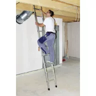   MUNK Günzburger Steigtechnik 11100 Alumínium Támasztólétra Munkamagasság (max.): 3.7 m Ezüst 4.5 kg