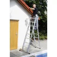   MUNK Günzburger Steigtechnik 31224 Alumínium Többcélú létra Állvánnyal Munkamagasság (max.): 7.2 m Ezüst 18.1 kg