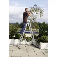   MUNK Günzburger Steigtechnik 31314 Alumínium Többcélú létra Állvánnyal Munkamagasság (max.): 5.3 m Ezüst 14.5 kg