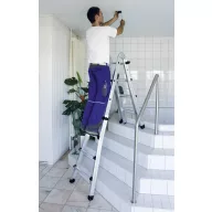   MUNK Günzburger Steigtechnik 32017 Alumínium Teleszkópos létra Munkamagasság (max.): 6.4 m Ezüst 18 kg